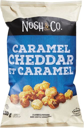 Picture of NOSH and CO POPCORN - CHEDDAR and CARAMEL 180GR