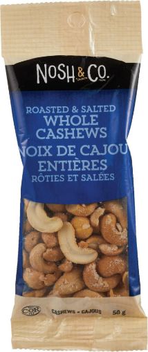 Picture of NOSH and CO ROASTED and SALTED WHOLE CASHEWS 50GR