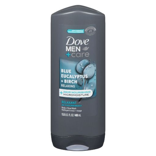Picture of DOVE MENS BODY WASH BLUE EUCALYPTS 6P 400ML                                