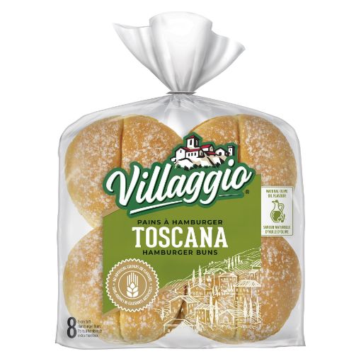 Picture of VILLAGGIO TOSCANA HAMBURGER BUNS - WHITE 8S