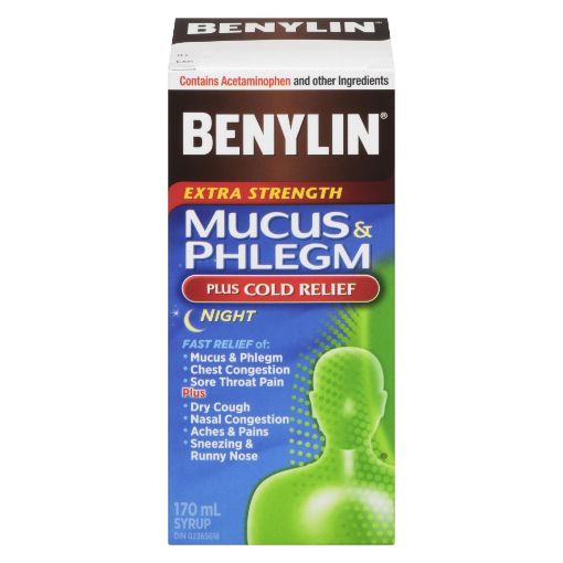 Picture of BENYLIN COLD and MUCUS SYRUP W/PHLEGM RELIEF - NIGHT 170ML