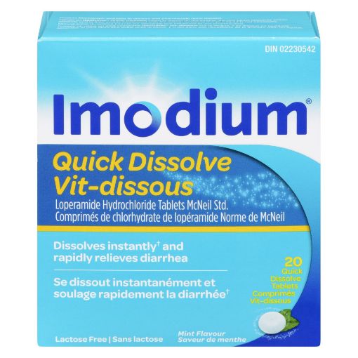 Picture of IMODIUM QUICK DISSOLVE TABLET 2MG 20S                                      