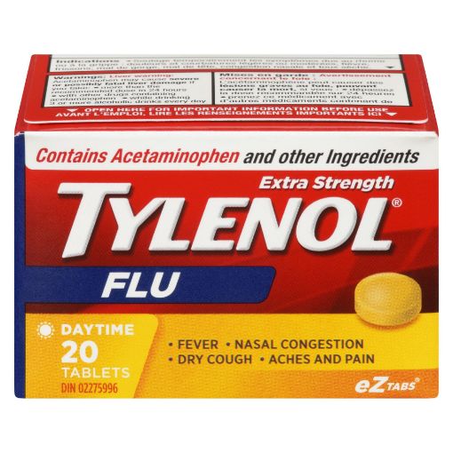 Picture of TYLENOL FLU DAY - EXTRA STRENGTH TABLET 20S                                