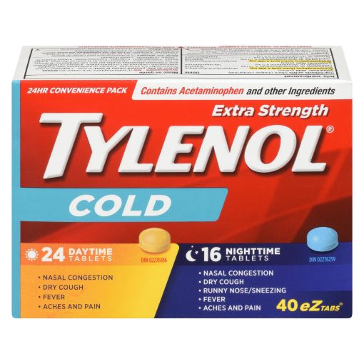 Picture of TYLENOL COLD DAY/NIGHT COMBO - EXTRA STRENGTH TABLET 40S