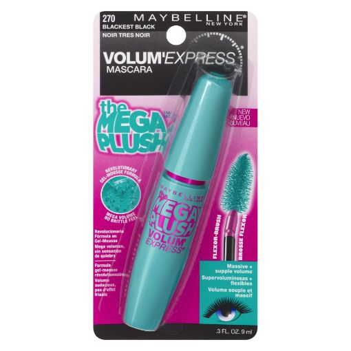 Picture of MAYBELLINE VOLUM EXPRESS MEGA PLUSH MASCARA - BLACKEST BLACK               