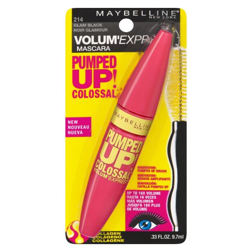 Picture of MAYBELLINE VOLUM EXPRESS PUMPED UP COLOSSAL MASCARA - GLAM BLCK            
