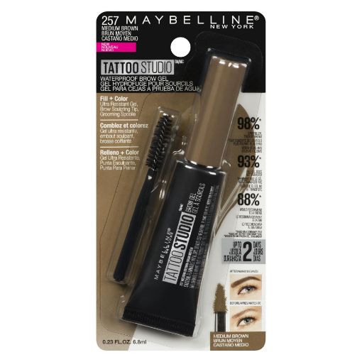 Picture of MAYBELLINE TATTOO STUDIO BROW GEL - MEDIUM BROWN 9ML                       