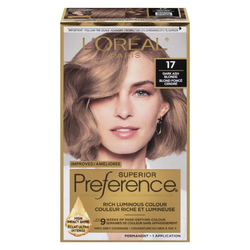 Picture of LOREAL PREFERENCE HAIR COLOUR - DARK ASH BLONDE #17                        