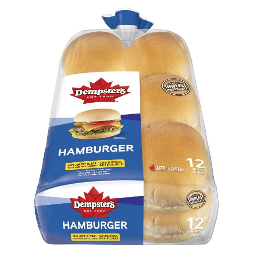 Picture of DEMPSTERS HAMBURGER BUNS 12S