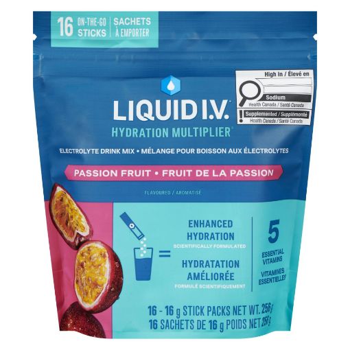 Picture of LIQUID I.V. ELECTROLYTE DRINK MIX - PASSION FRUIT 16S