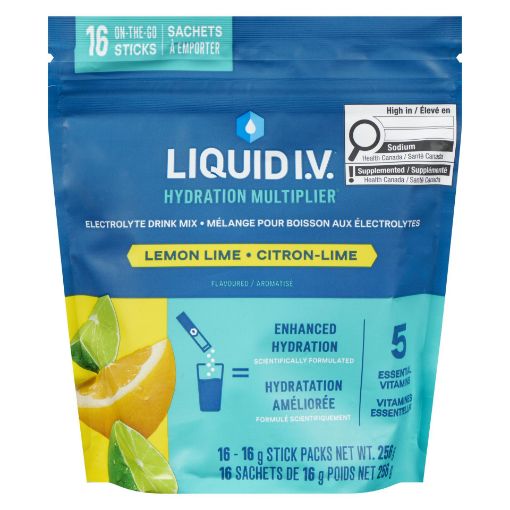 Picture of LIQUID I.V. ELECTROLYTE DRINK MIX - LEMON LIME 16S