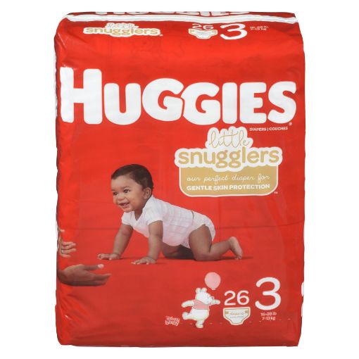 Picture of HUGGIES LITTLE SNUGGLERS DIAPERS SIZE 3 JUMBO PACK 26                      