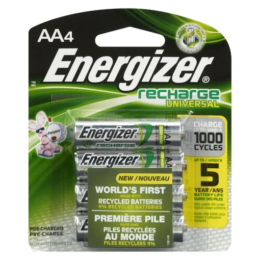 Picture of ENERGIZER RECHARGE - UNIVERSAL AA4 BATTERIES