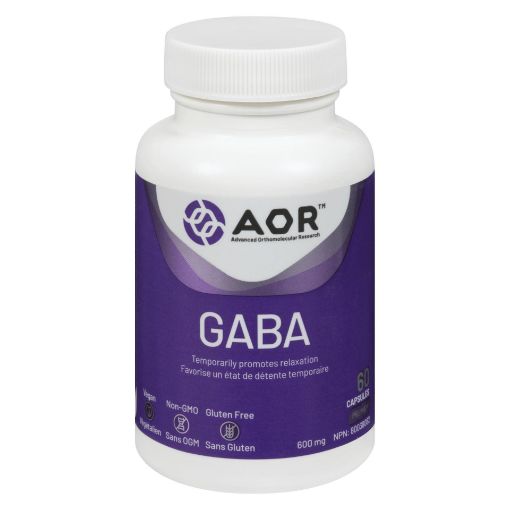 Picture of AOR GABA - VEGETABLE CAPSULES 600MG 60S