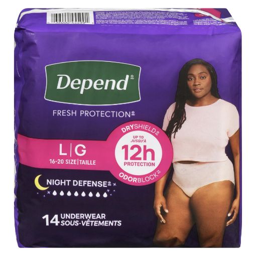 Picture of DEPEND FRESH PROTECTION UNDERWEAR FOR WOMEN - NIGHT DEFENSE - L 14S