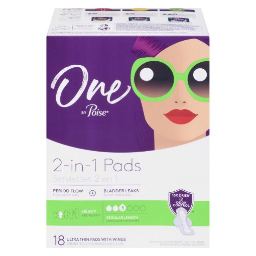 Picture of ONE BY POISE ULTRA THIN PAD WITH WINGS  - HEAVY 18S                        