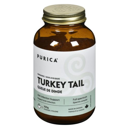 Picture of PURICA TURKEY TAIL MICRONIZED MUSHROOMS - ANTI-INFECTION SUPPORT POWDER 100GR