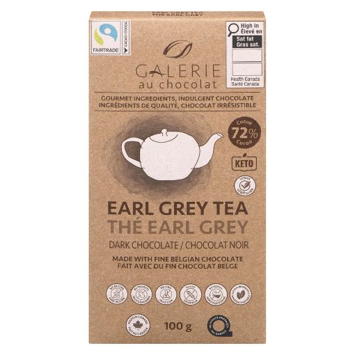 Picture of GALERIE DU CHOCOLAT DARK CHOCOLATE BAR - EARL GREY 100GR