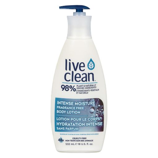 Picture of LIVE CLEAN BODY LOTION W/COCNUT,SHEAandOAT OIL-INTENSE MOIST FRAG FREE 532ML
