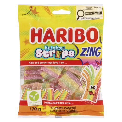Picture of HARIBO RAINBOW STRIPS GUMMIES 170GR