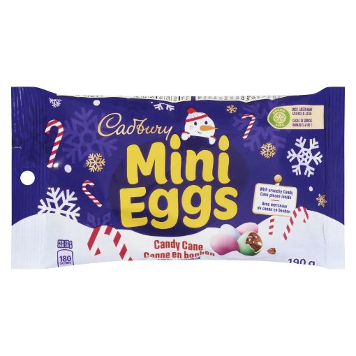 Picture of CADBURY CHRISTMAS MINI EGGS CANDY CANE 190GR