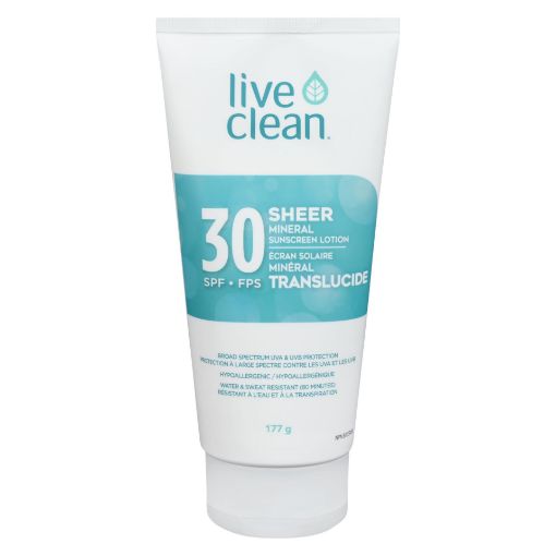 Picture of LIVE CLEAN SHEER MINERAL SUN LOTION SPF30 177GR