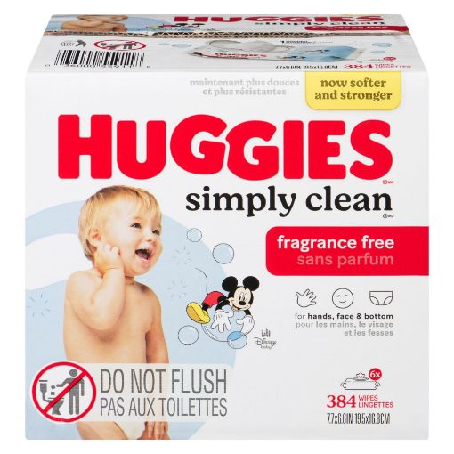 Picture of HUGGIES SIMPLY CLEAN WIPES UNSCENTED 384S