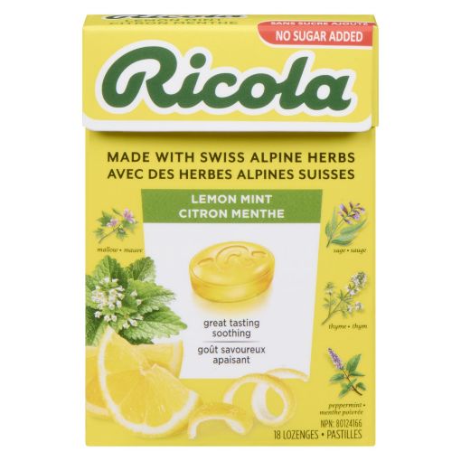 Picture of RICOLA SWISS HERB LOZENGE DROPS - LEMON MINT 18S