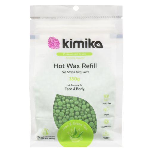 Picture of KIMIKA HOT WAX BEADS REFILL -  ALOE GREEN TEA 350GR