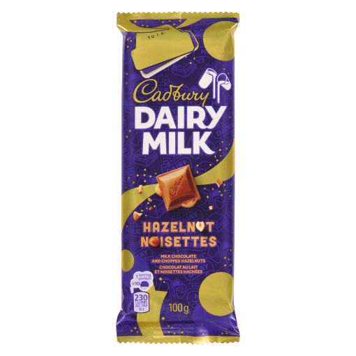 Picture of CADBURY DAIRY MILK HAZELNUT - FAMILY BAR 100GR                             
