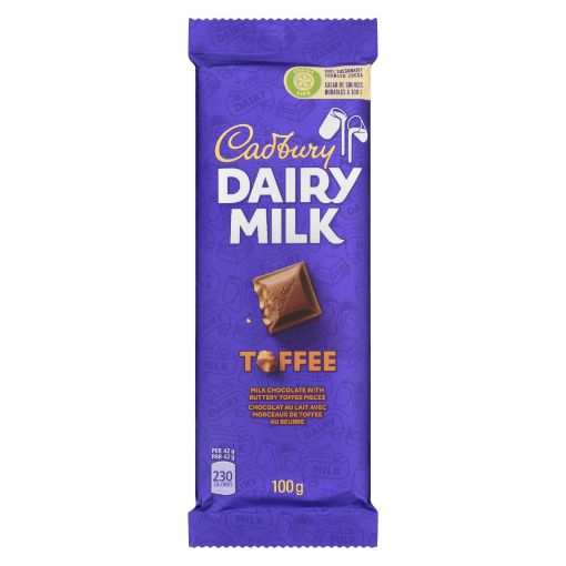 Picture of CADBURY DAIRY MILK TOFFEE - FAMILY BAR 100GR