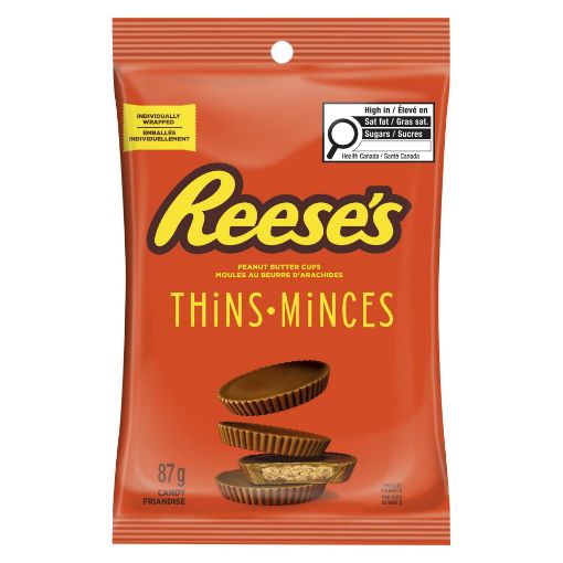Picture of REESES PEANUT BUTTER CUPS POUCH - THINS 87GR