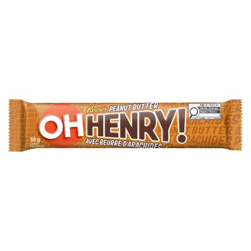 Picture of HERSHEY OH HENRY PEANUT BUTTER BAR SINGLE 58GR