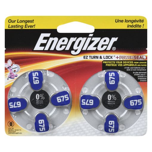 Picture of ENERGIZER HEARING AID BATTERIES - SIZE 675 8S