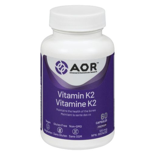 Picture of AOR VITAMIN K2 - VEGETABLE CAPSULES 120MCG 60S