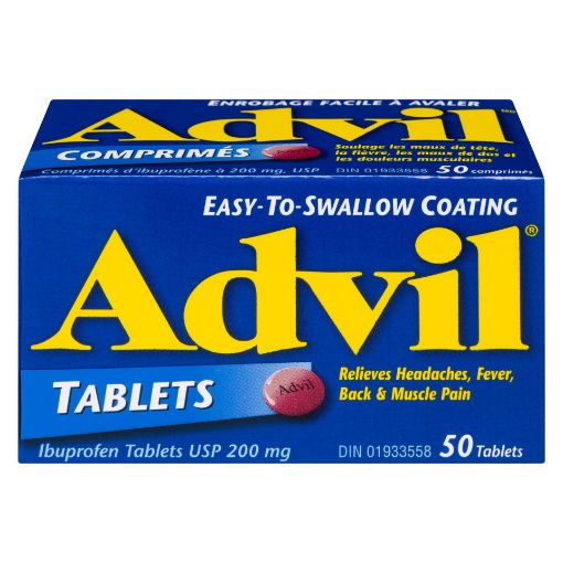 Picture of ADVIL IBUPROFEN 200MG TABLET 50S                                           