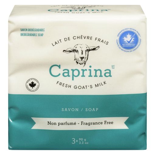 Picture of CAPRINA GOATS MILK BAR SOAP - UNSCENTED 3X90GR                             