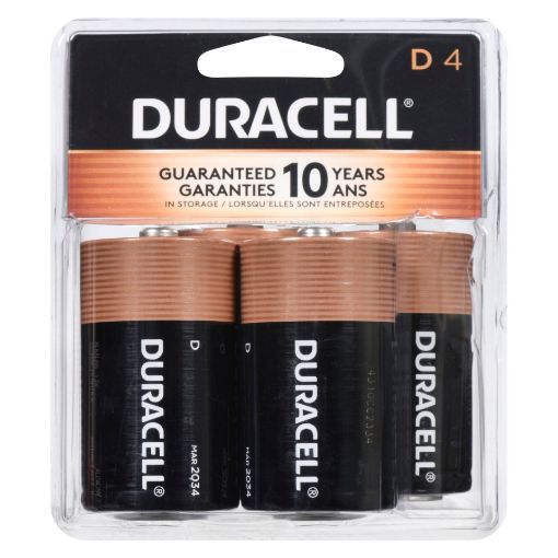 Picture of DURACELL COPPERTOP BATTERIES D 4S