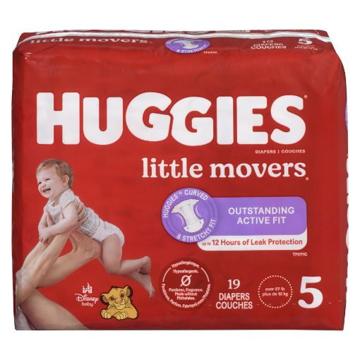 Picture of HUGGIES LITTLE MOVERS DIAPERS STEP 5 JUMBO PACK 19S