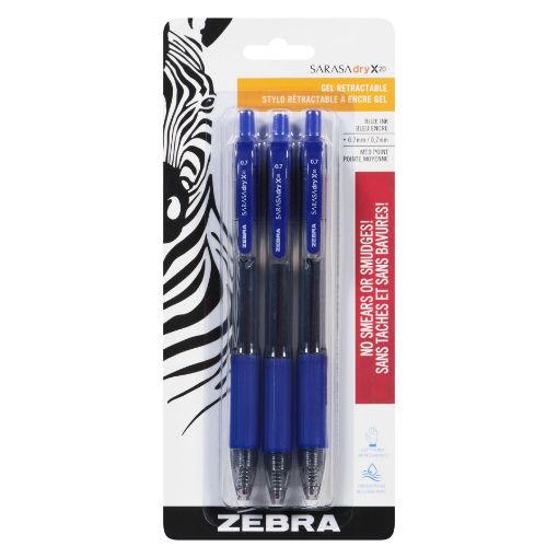 Picture of ZEBRA SARASA X20 DRY MEDIUM GEL BLUE INK 2S