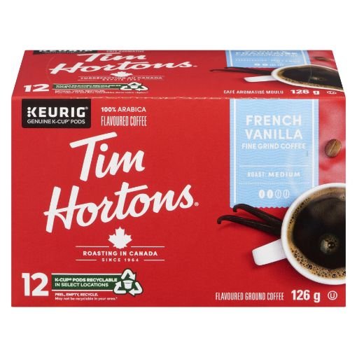 Picture of TIM HORTONS K COMP FRENCH VANILLA - SINGLE SERVE 12S                       