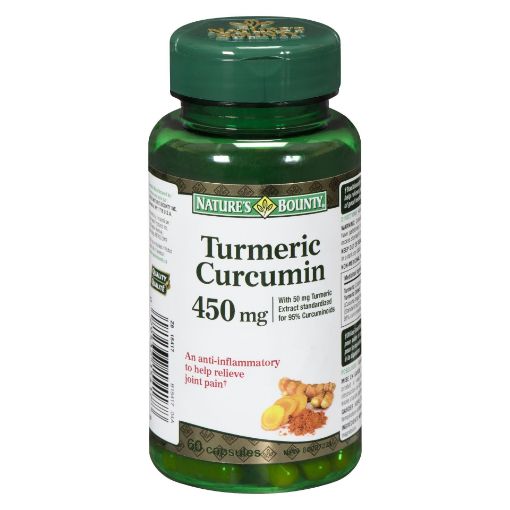 Picture of NATURES BOUNTY TURMERIC CURCUMIN 450MG CAPSULES 60S                        