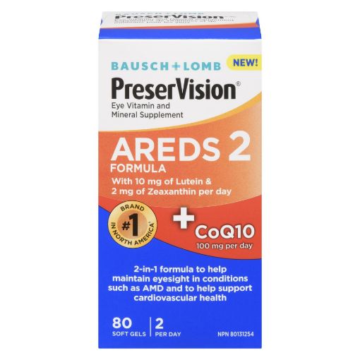 Picture of BAUSCH and LOMB PRESERVISION AREDS2 + COQ10 CAPSULE 80S