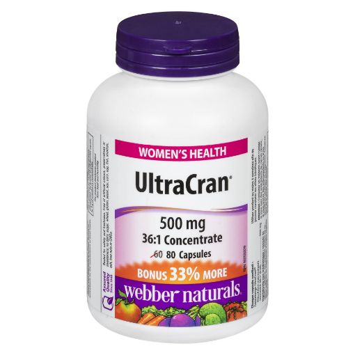 Picture of WEBBER NATURALS ULTRACRAN CONCENTRATE 500MG BONUS 60+20S                   