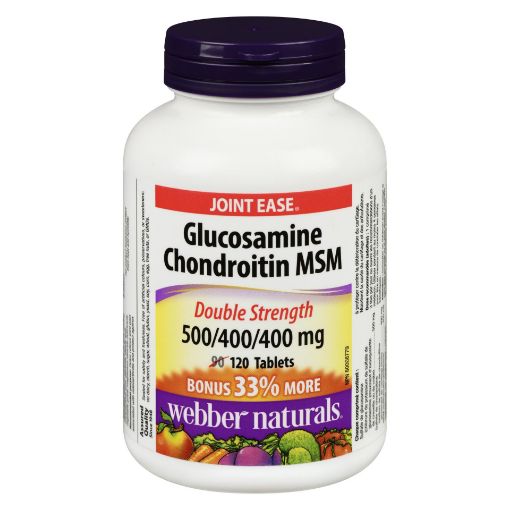 Picture of WEBBER NATURALS GLUCOSAMINE/CHONDROITIN and MSM 1300MG 90+30S