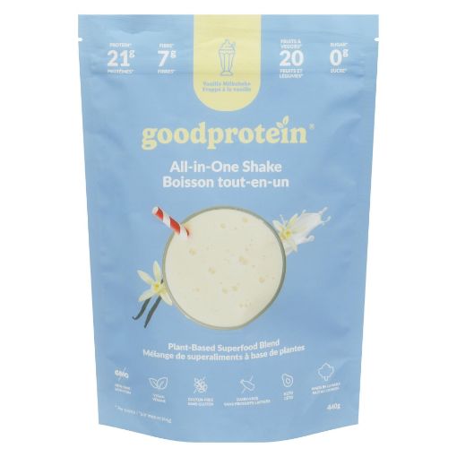 Picture of GOOD PROTEIN ALL-IN-ONE PLANT-BASED PROTEIN SHAKE - VANILLA MILKSHAKE 440GR