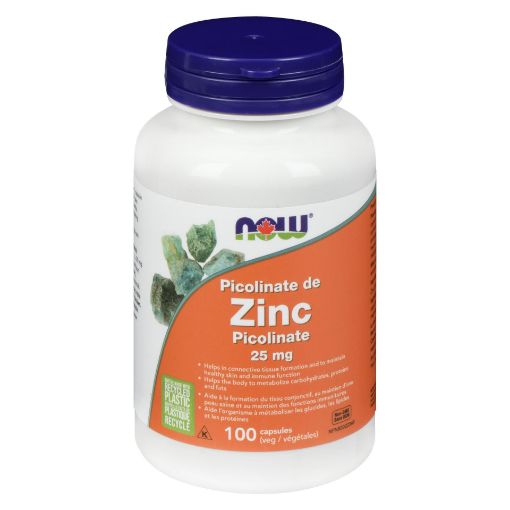 Picture of NOW PICOLINATE DE ZINC 25MG - CAPSULES 100S