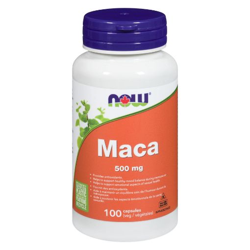 Picture of NOW MACA 500MG - VEGETABLE CAPSULES 100S