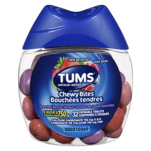 Picture of TUMS CHEWY BITES - ASSORTED BERRY 32S