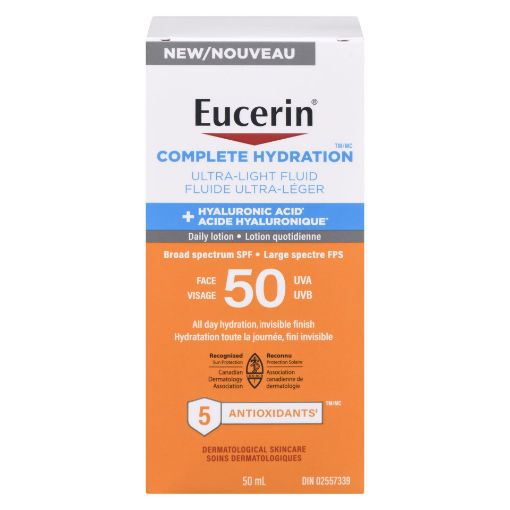 Picture of EUCERIN SUN COMPLETE HYDRATION ULTRA-LIGHT FLUID SPF50 50ML